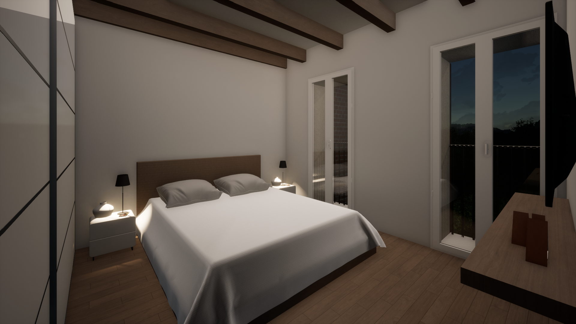camera da letto casale ferrari